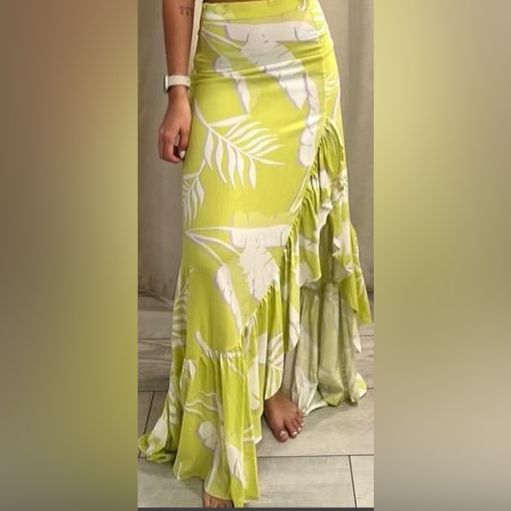 Olivaceous Ruffle Skirt